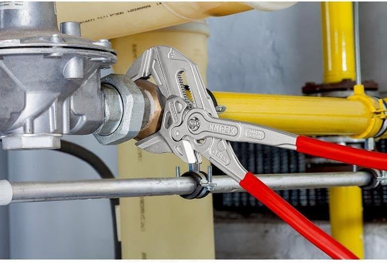 Pinze a scatto, cromate, impugnatura rossa 400mm, Knipex - K8603400