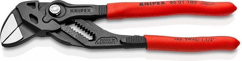 Pinze scorrevoli, impugnatura rossa 180mm, Knipex - K8601180