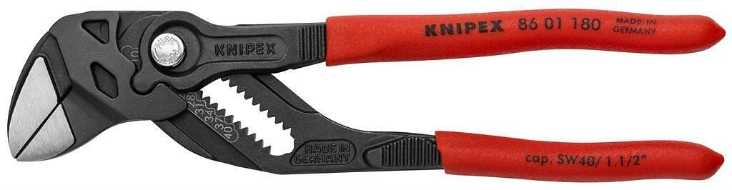 Pinze scorrevoli, impugnatura rossa 180mm, Knipex - K8601180