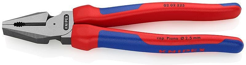 Clește combinate consolidate, mâner albastru-roșu 225mm, Knipex - K0202225