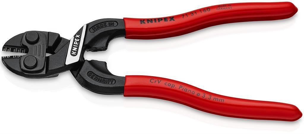 Клещи болторези CoBolt с водещ ръб, червена ръкохватка 160мм, Knipex - K7131160