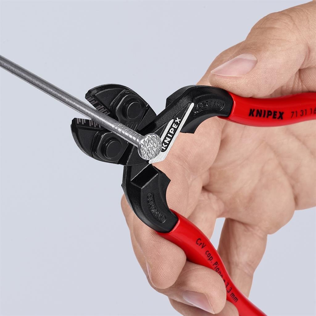 Клещи болторези CoBolt с водещ ръб, червена ръкохватка 160мм, Knipex - K7131160