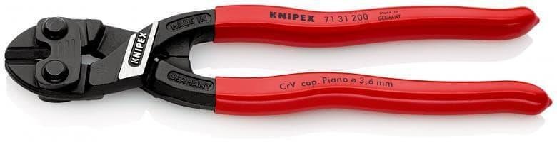Clește pentru șuruburi CoBolt cu margine ghidată, mâner roșu 200mm, Knipex - K7131200
