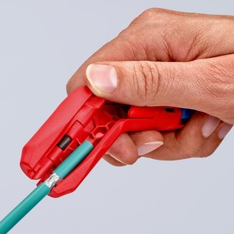 Outil universel de dénudage de câbles ErgoStrip, poignée droite 135mm, avec verrou, Knipex - K169501SB