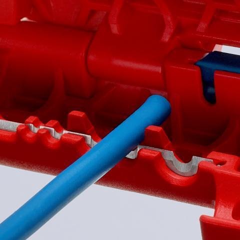 Outil universel de dénudage de câbles ErgoStrip, poignée droite 135mm, avec verrou, Knipex - K169501SB