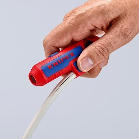 Outil universel de dénudage de câbles ErgoStrip, poignée droite 135mm, avec verrou, Knipex - K169501SB