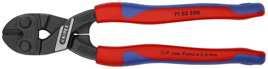 CoBolt Bolt Cutters, Blue-Red Handle 200mm, Knipex - K7102200