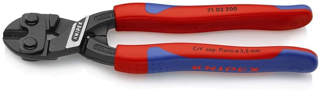 CoBolt Bolt Cutters, Blue-Red Handle 200mm, Knipex - K7102200