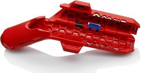 Outil universel pour décapage de câbles ErgoStrip, poignée gauche 135mm, avec verrou, Knipex - K169502SB