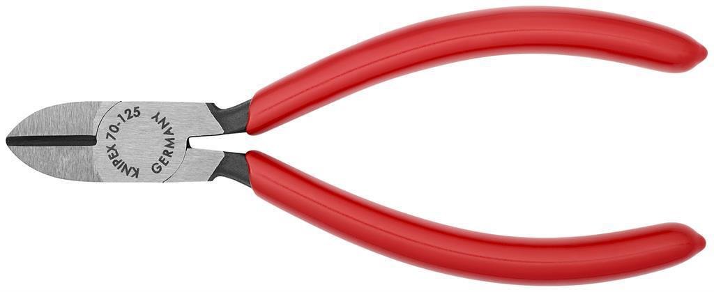 Clești diagonale pentru tăiere, mâner roșu 125mm, Knipex - K7001125