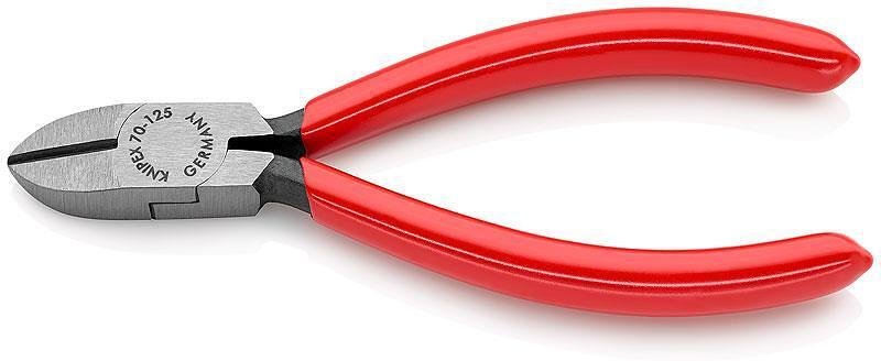 Clești diagonale pentru tăiere, mâner roșu 125mm, Knipex - K7001125