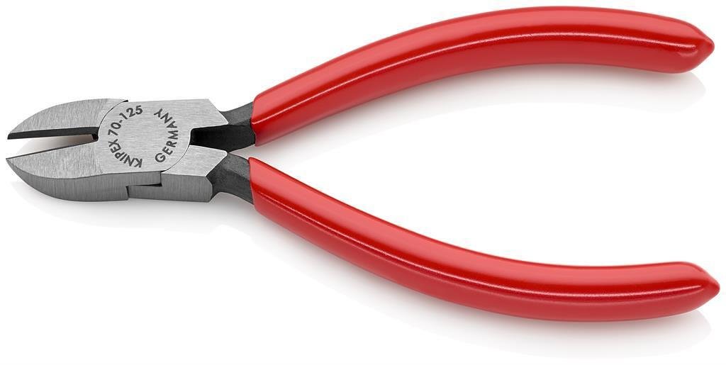 Διαγώνιες λαβίδες κοπής, κόκκινη λαβή 125mm, Knipex - K7001125