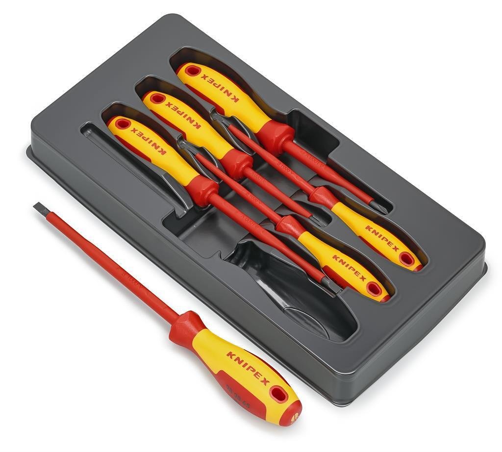 Juego de 6 destornilladores VDE 1000V - 4x ranura y 2x PH, Knipex - K002012V01