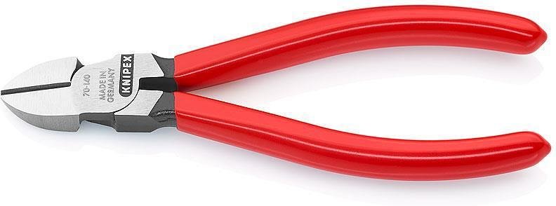 Clești diagonale pentru tăiere, mâner roșu 140mm, Knipex - K7001140