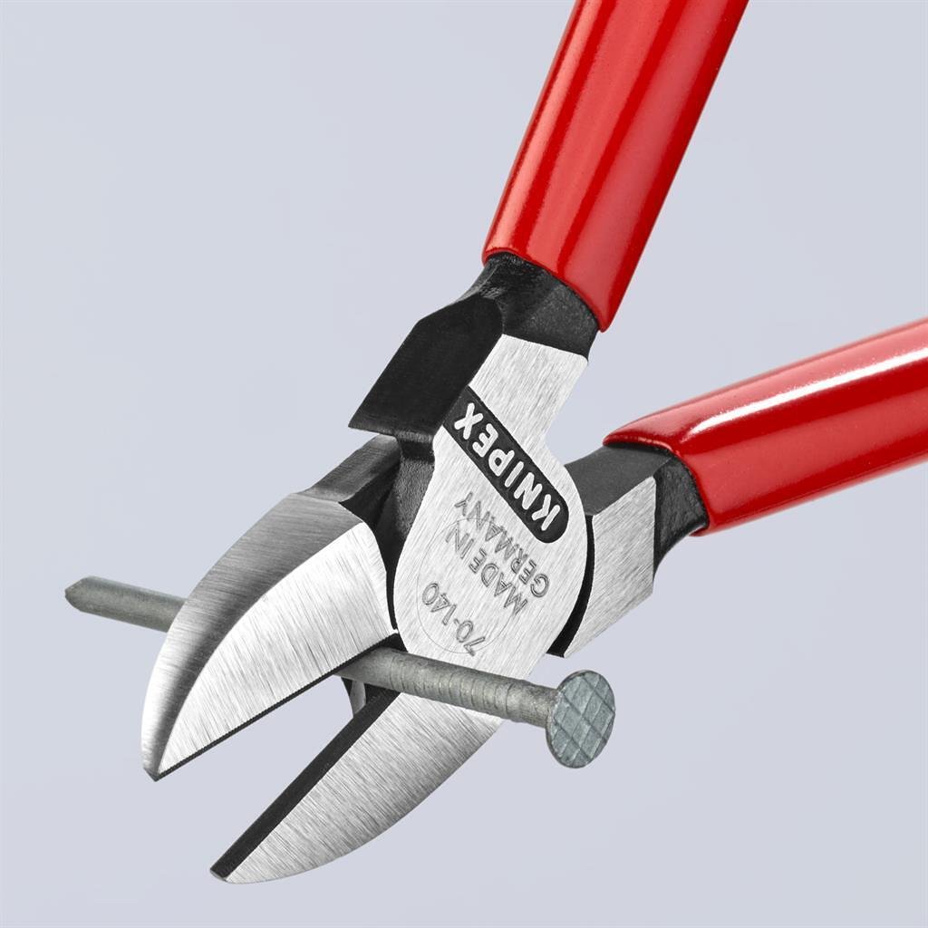 Διαγώνιες λαβίδες κοπής, κόκκινη λαβή 140mm, Knipex - K7001140