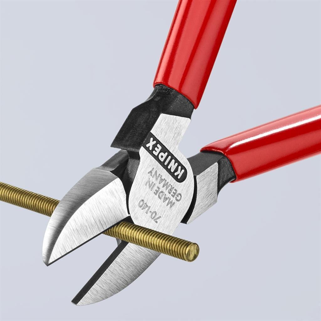 Διαγώνιες λαβίδες κοπής, κόκκινη λαβή 140mm, Knipex - K7001140