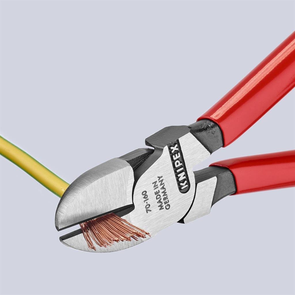 Pinze tagliabulloni diagonali, manico rosso 160mm, Knipex - K7001160