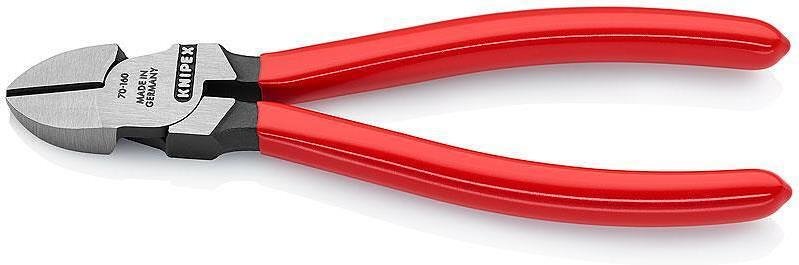 Clești diagonale pentru tăiere, mâner roșu 160mm, Knipex - K7001160
