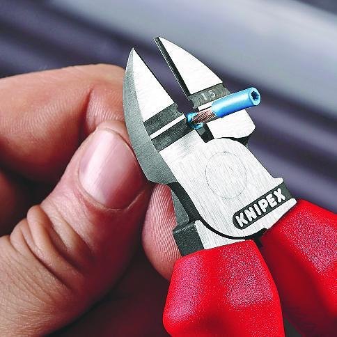 Alicates pelacables y cortadores diagonales, mango azul-rojo 160mm, Knipex - K1422160