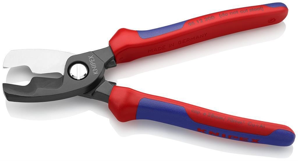 Cable cutting shears up to 70mm2, blue-red handle 200mm, Knipex - K9512200