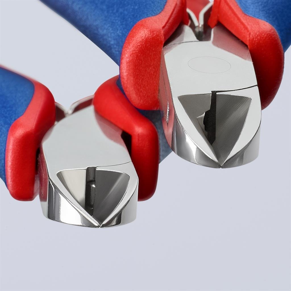 Alicates cortadores diagonales, mango azul-rojo 115mm, con resorte de apertura, Knipex - K7702115