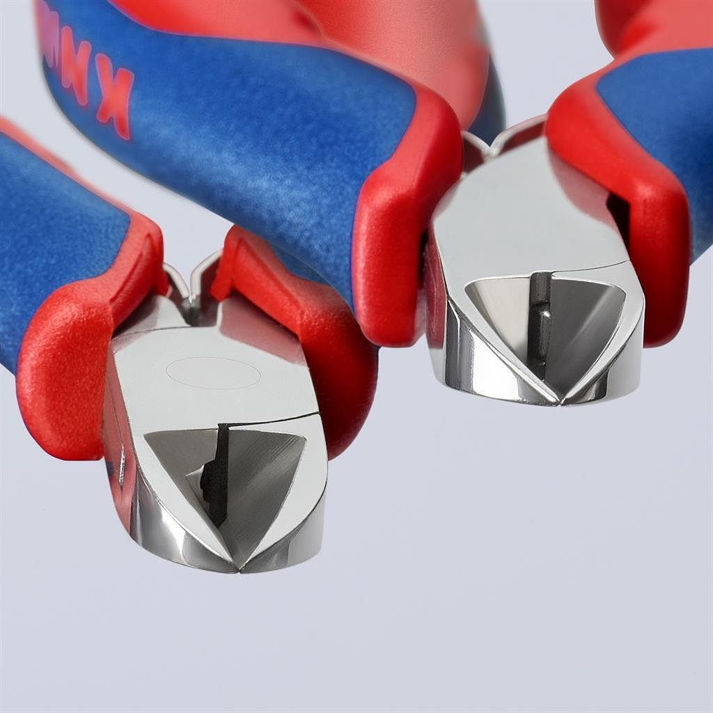 Alicates cortadores diagonales, mango azul-rojo 115mm, con resorte de apertura, Knipex - K7702115