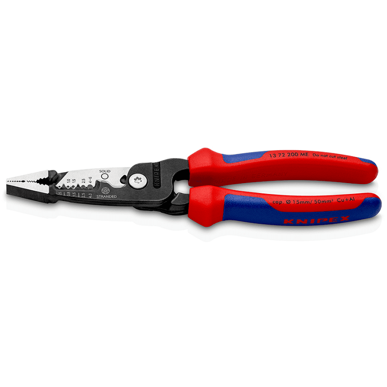 Pinze installatore 5-in-1, impugnatura blu-rossa 200mm, Knipex