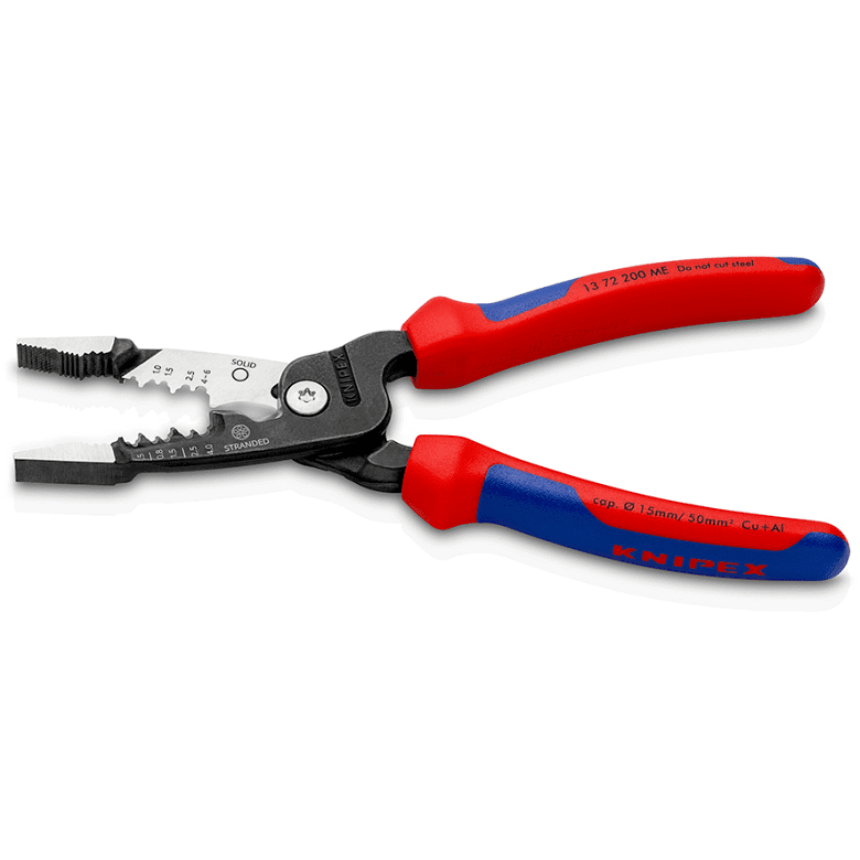 Pinze installatore 5-in-1, impugnatura blu-rossa 200mm, Knipex