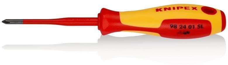Tournevis PH 1 Slim, VDE 1000V poignée jaune-rouge 187mm, Knipex - K982401SL