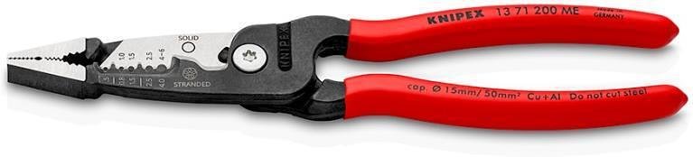 Pinze installatore 5-in-1, maniglia rossa 200mm, Knipex - K1371200ME