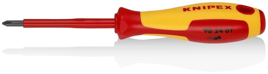 Șurubelniță PH 1, VDE 1000V mâner galben-roșu 187mm, Knipex - K982401