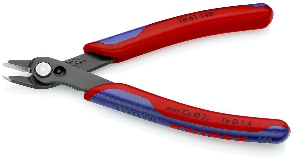 Schneidezange Super-Knips, blau-roter Griff 140mm, mit ÖffnungsFeder, Knipex - K7861140