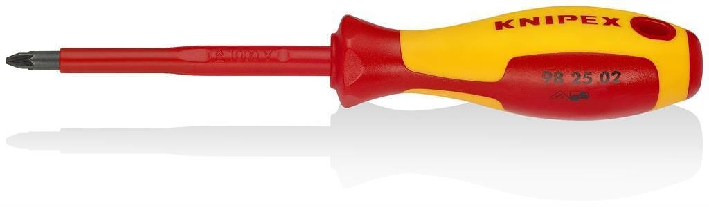 Șurubelniță PZ 2, VDE 1000V mâner galben-roșu 212mm, Knipex - K982502