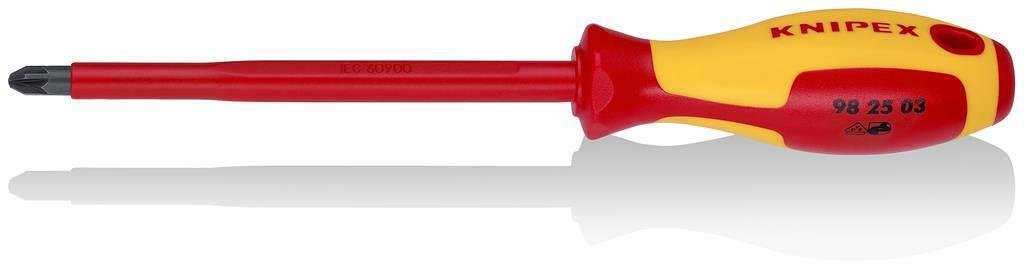 Șurubelniță PZ 3, VDE 1000V mâner galben-roșu 270mm, Knipex - K982503