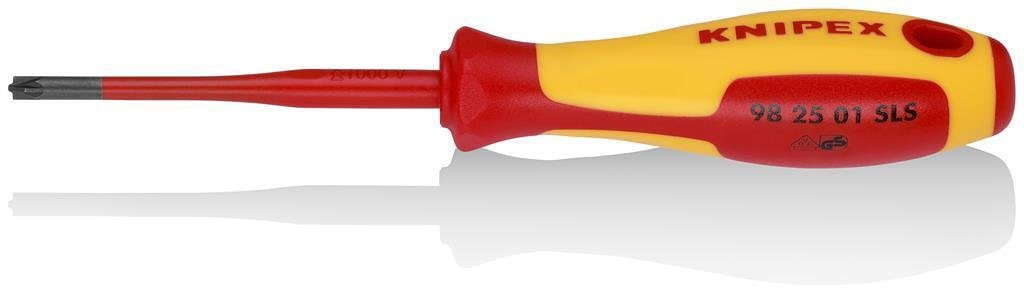Șurubelniță PZ/S 1, VDE 1000V mâner galben-roșu 187mm, Knipex - K982501SLS