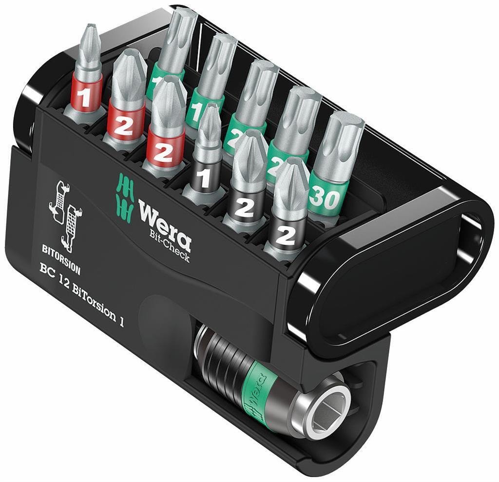 Kit 11x bits et support 889/4/1 K, Bit-Check 12 BiTorsion Wera - W057420