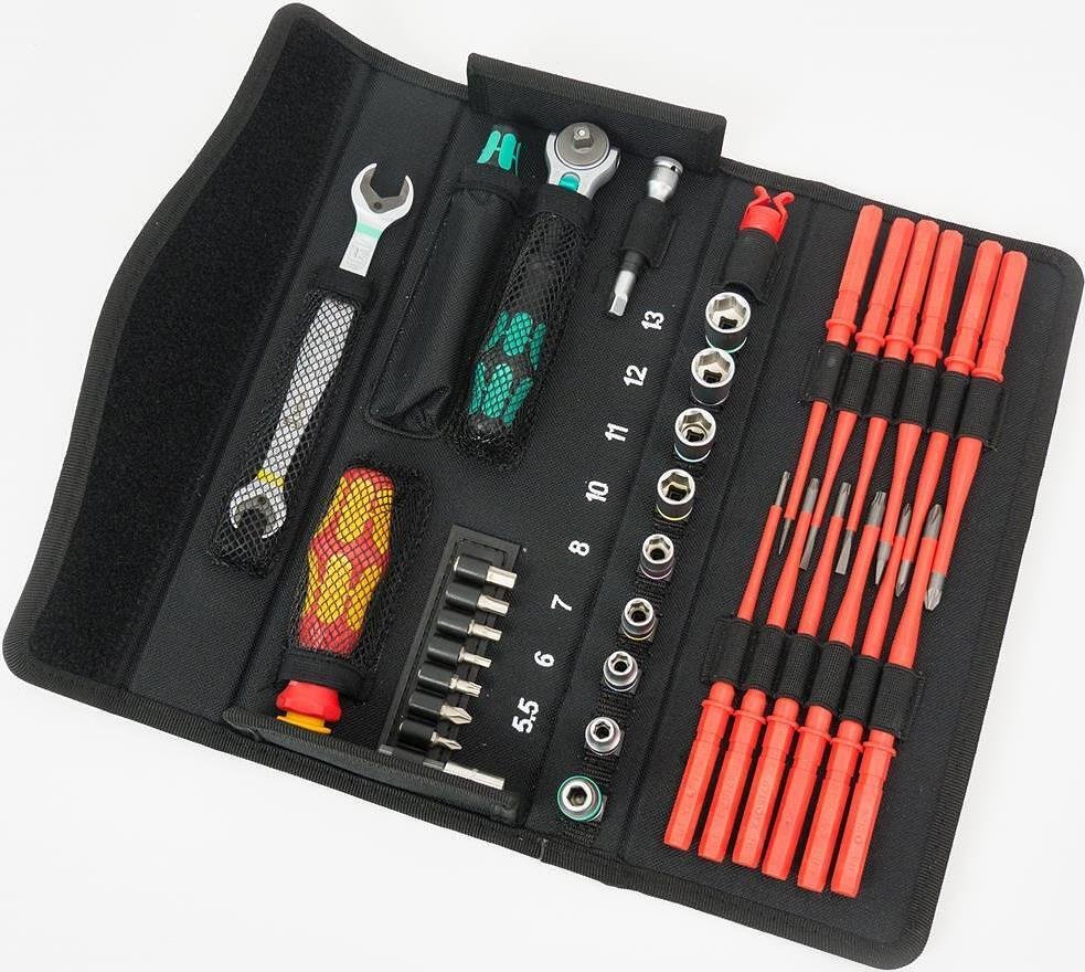 Kit cacciavite con lame isolate, cricchetto con inserti, adattatori con punte, cacciavite e chiave inglese, Kraftform Kompakt W2 Wera - W135870