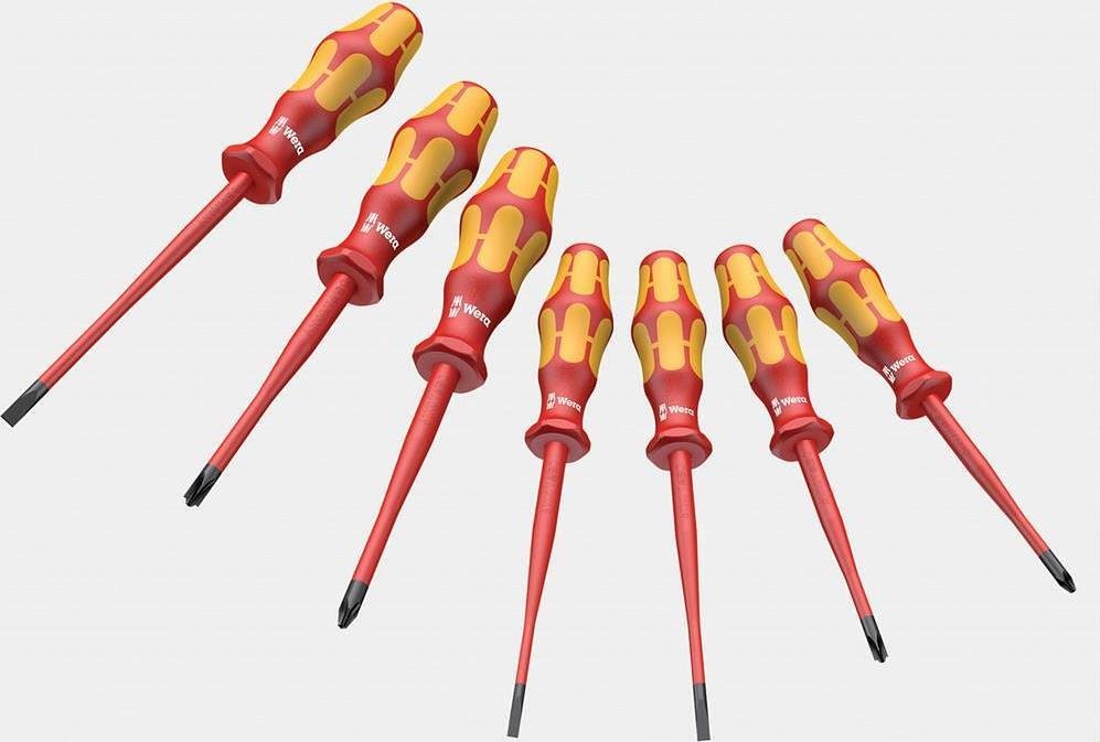 Set șurubelnițe, 3x Phillips, 2x PH și 2x Pozidriv/S, 16x/7 Kraftform VDE 1000V Wera - W135961