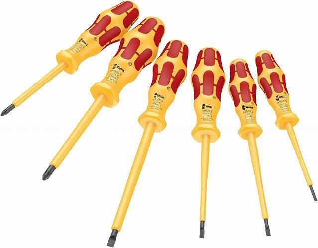 Set de șurubelnițe, 4x plat și 2x PZ, 106x/6 Kraftform VDE 1000V Wera - W051576