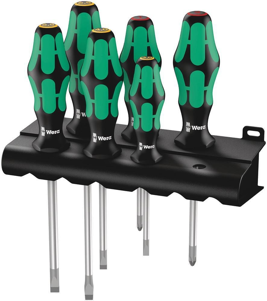 Kit de tournevis, 4x fente et 2x PH, 334/6 Kraftform Plus Wera - W105650