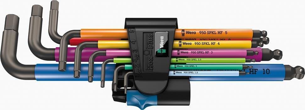 Set chei hex, 9x (1.5…10), în suport, 950 SPKL cheie L multicolore HF Wera - W022210