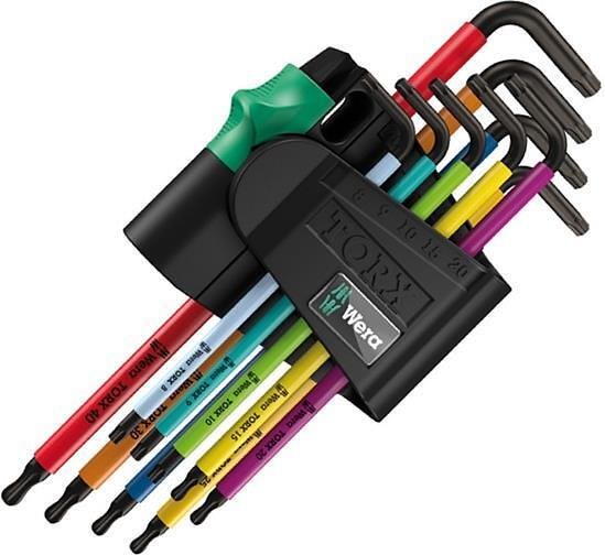 Set hexagoane TX BO, 9x (9…27), în clips, 967 SPKL cheie L Multicolor 1 blister Wera - W073599