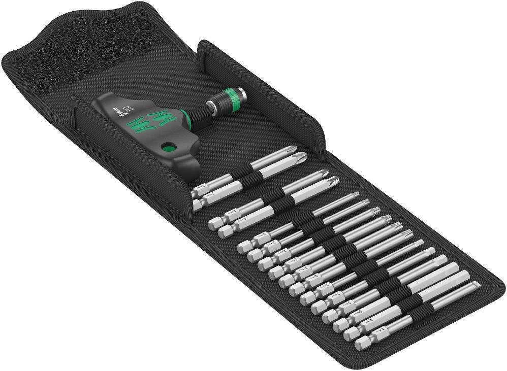 Kit de tournevis, 1x poignée T et 16x lames, Kraftform Kompakt 400 Wera - W057470