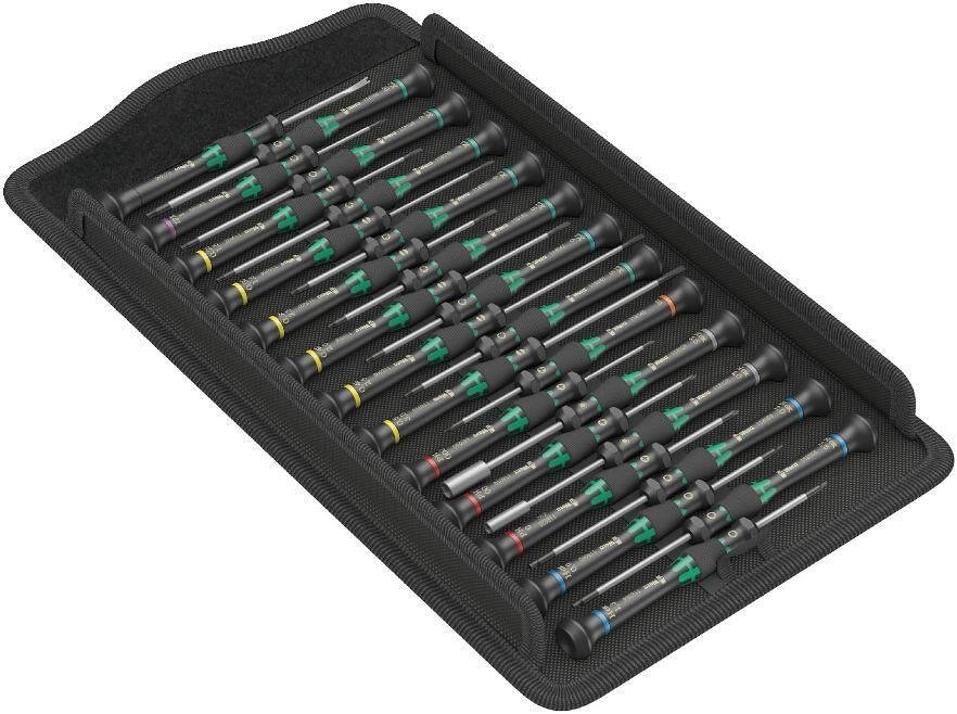 Kit tournevis, 5x plat, 3x PH, 8x TX, 4x Hex, 1x mx, 2x pour écrous et 1x pour puces, Big Pack 24 Kraftform Micro Wera - W134000