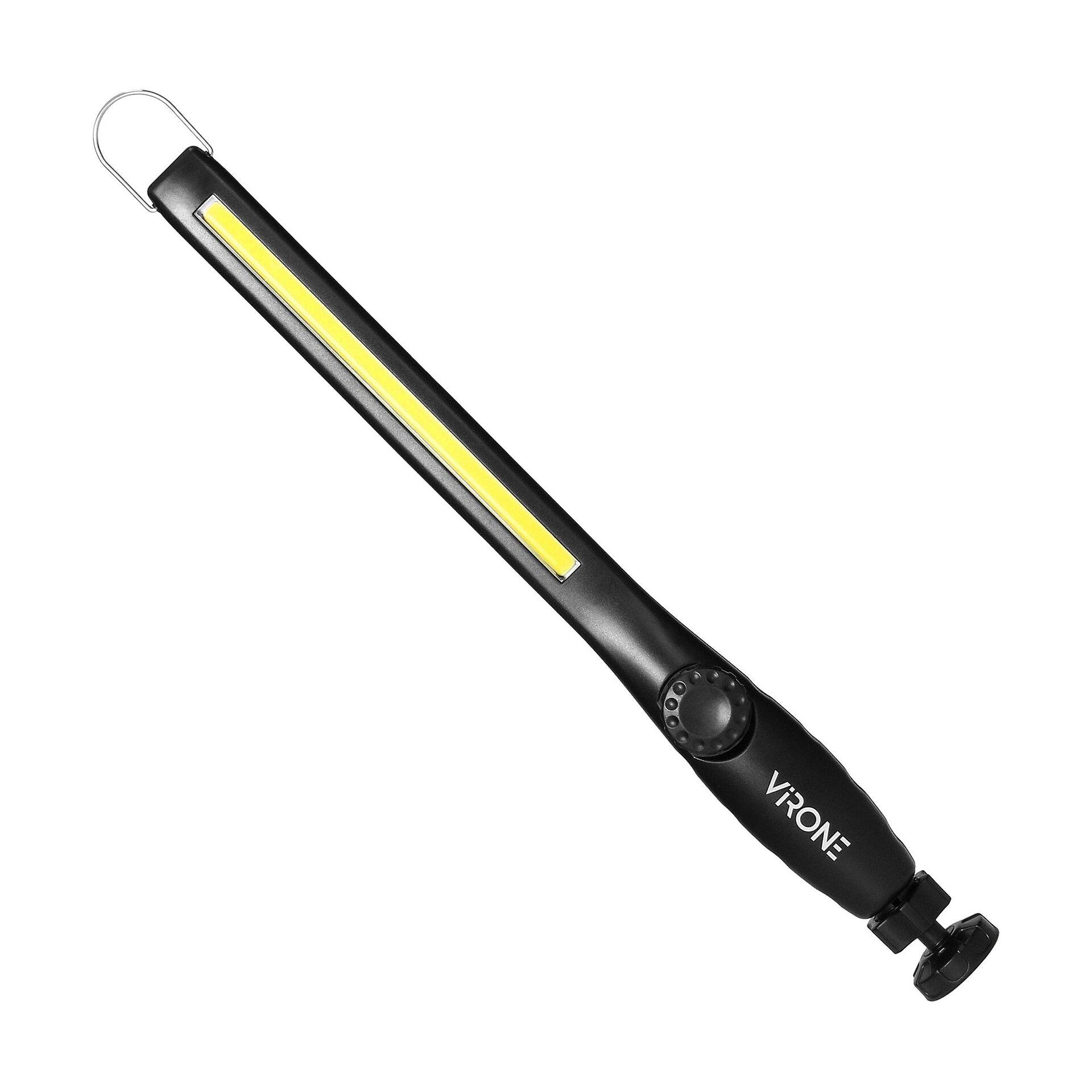 Lampe de poche LED pour atelier 10W, 400lm, 2000mAh, variateur, aimant, crochet - WL-1, VIRONE