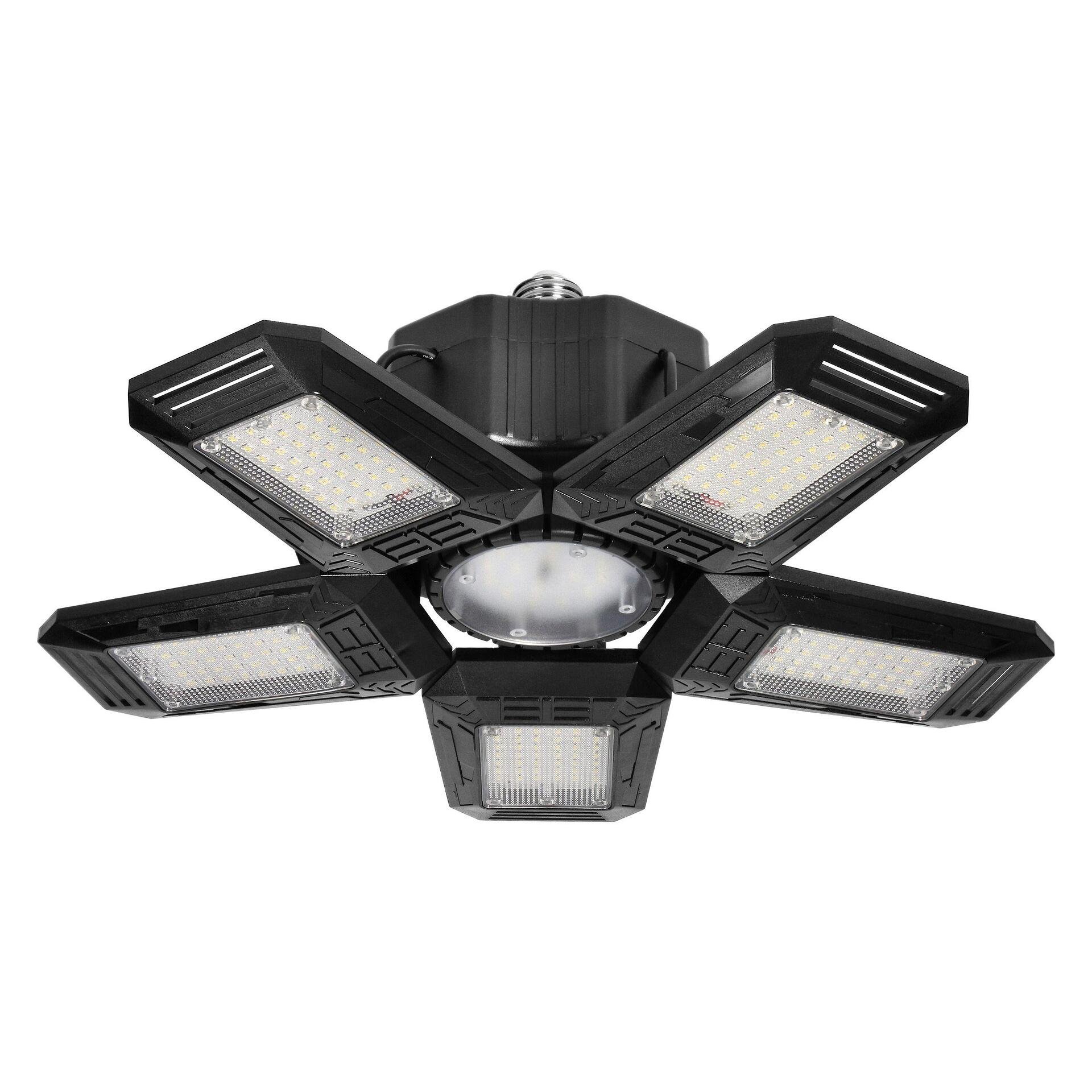 Lampe de travail RIGEL LED 5 branches pliable pour atelier, E27 55W, 6500K, 4950lm - WL-10, VIRONE