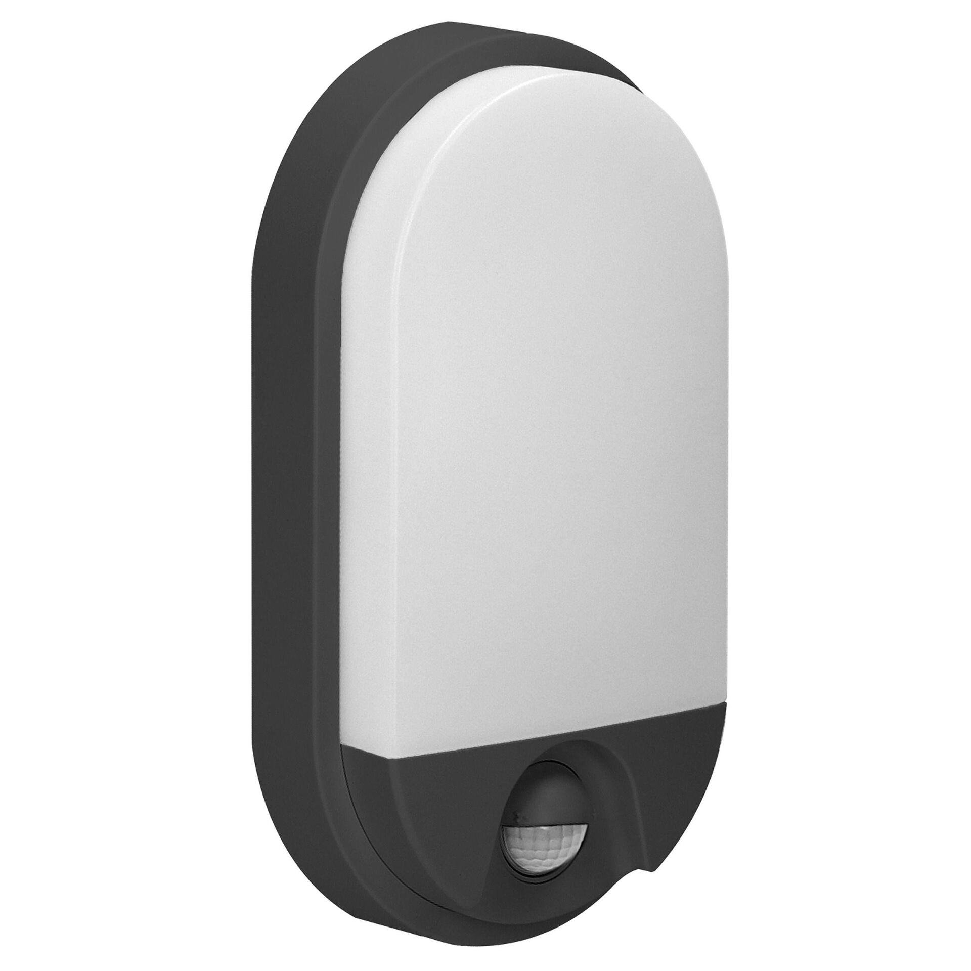 NEFRYT LED 15W, градинско осветително тяло със сензор за движение, 1100lm, IP54, 4000K, черно - AD-OP-6147BLPMR4, ADVITI