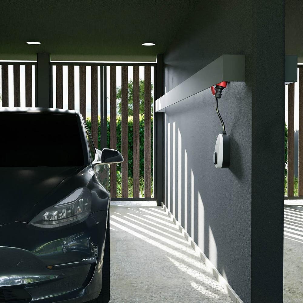 Portable charging station Gemini flex 22.1 kW, 3P 32A, with Type 2 connector, IP65 IK08, RFID, go-e - CH-04-22-01