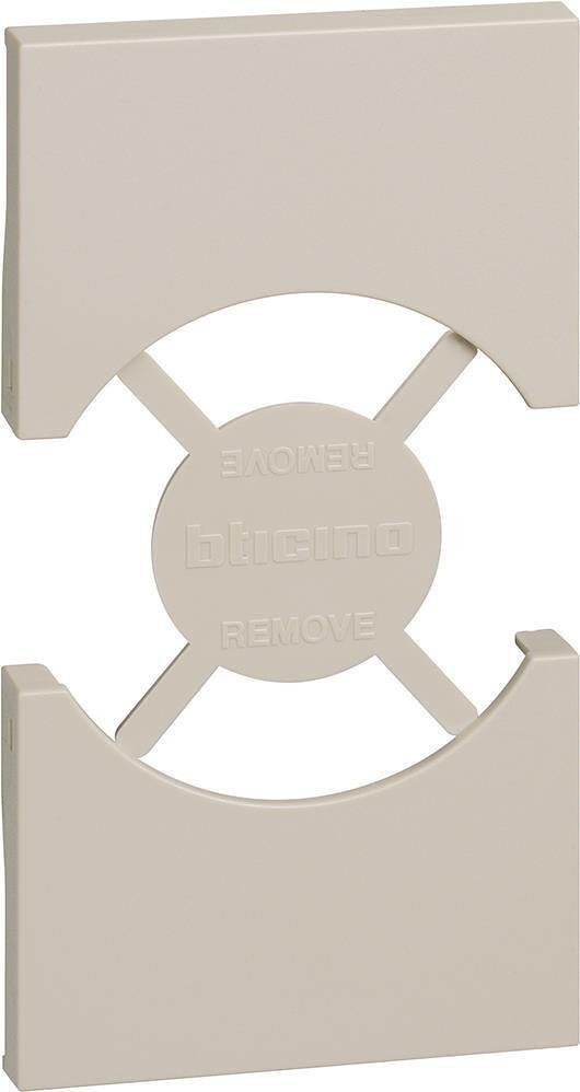 Faceplate for socket SCHUKO/ITALIAN standard 2 mod. Cream color Living Now Bticino - KM03