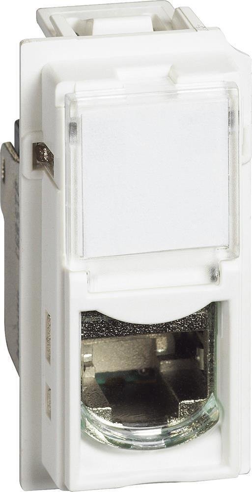 RJ45 Cat.6A STP Connector Toolless IDC Socket 1 mod. White color Living Now Bticino - KW4279C6AS